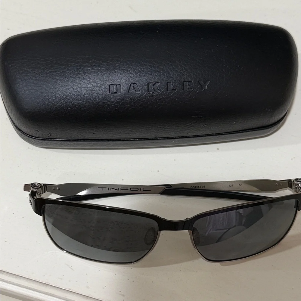 Oakley Tinfoil Sunglasses in Black with Case